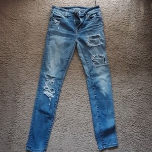 American Eagle distressed skinny jeans